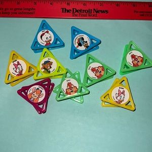 Bundle of Vintage Rubber Stamps Made for Kellogg’s Duck Tails Chip & Dale -used